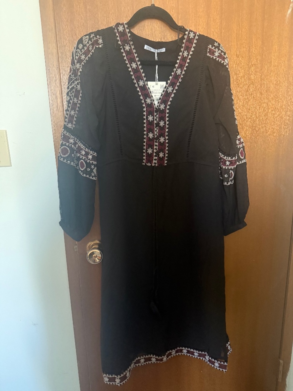 Zara embroidered dress